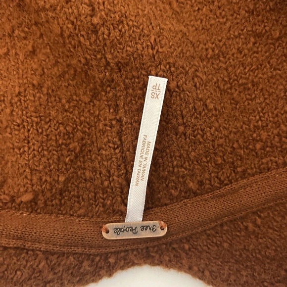 Free People Reverie Sweater Burnt Butter Balloon Sleeves Women’s Size XS NWT - Picture 6 of 6